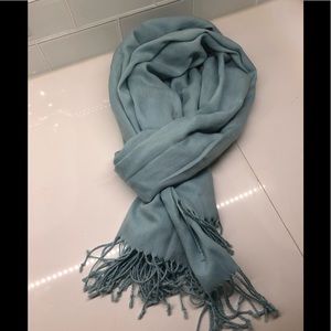 Cashmere and Wool Fringed Long Scarf